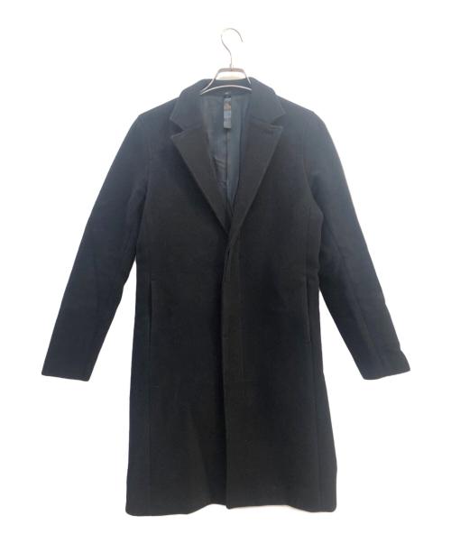 wjk（ダブルジェイケー）wjk (ダブルジェイケー) ファインウールチェスターコート ブラック サイズ:Sの古着・服飾アイテム