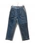 MAISON SPECIAL（メゾンスペシャル）の古着「Patchwork Vintage denim One-Tuck Tapered Pants　パッチワークヴィンテージデニムワンタックテーパードパンツ」｜ブルー