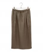 ebureエブール）の古着「ドライビエラ ロングスカート」｜ベージュ