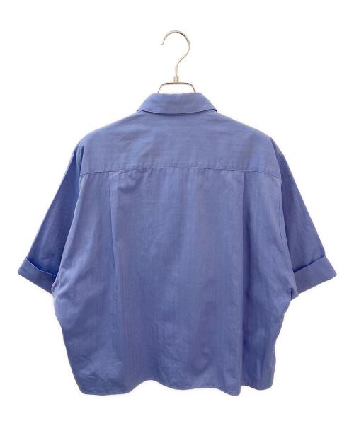 ebure（エブール）ebure (エブール) コットンヘリンボーン 半袖シャツ ブルー サイズ:38の古着・服飾アイテム