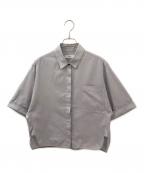 ebureエブール）の古着「コットンヘリンボーン 半袖シャツ」｜グレー