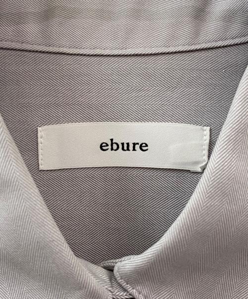 ebure（エブール）ebure (エブール) コットンヘリンボーン 半袖シャツ グレー サイズ:38の古着・服飾アイテム
