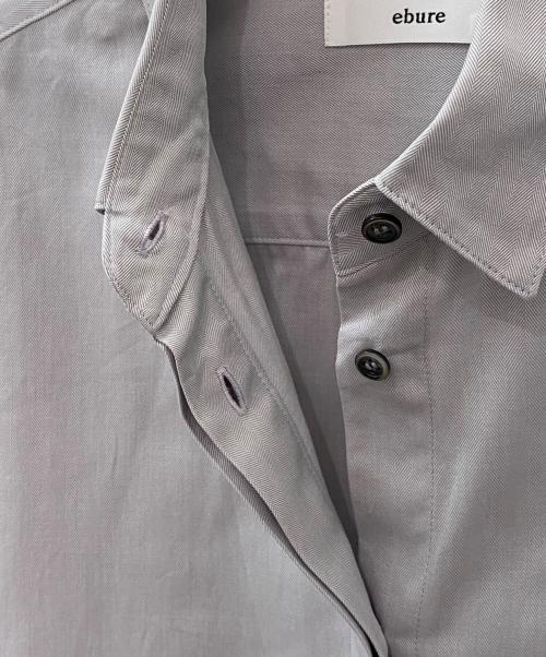 ebure（エブール）ebure (エブール) コットンヘリンボーン 半袖シャツ グレー サイズ:38の古着・服飾アイテム