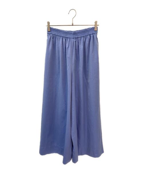 ebure（エブール）ebure (エブール) コットンヘリンボーン ワイドパンツ ブルー サイズ:38の古着・服飾アイテム