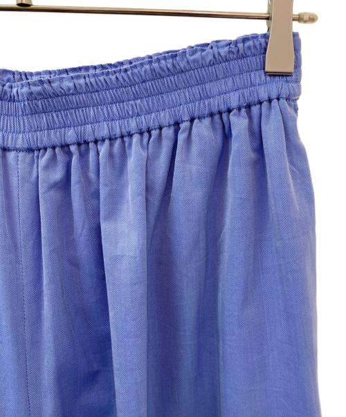 ebure（エブール）ebure (エブール) コットンヘリンボーン ワイドパンツ ブルー サイズ:38の古着・服飾アイテム