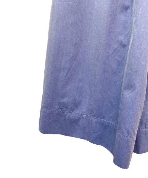 ebure（エブール）ebure (エブール) コットンヘリンボーン ワイドパンツ ブルー サイズ:38の古着・服飾アイテム