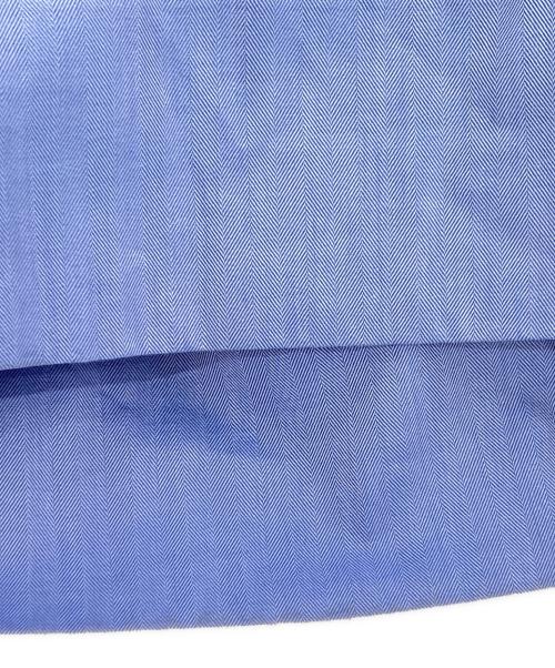 ebure（エブール）ebure (エブール) コットンヘリンボーン ワイドパンツ ブルー サイズ:38の古着・服飾アイテム