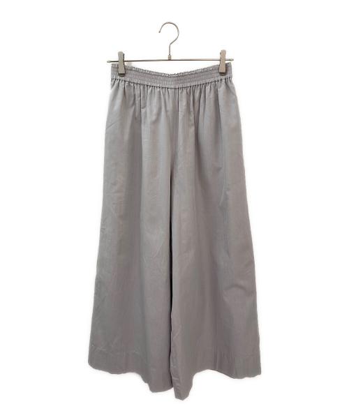 ebure（エブール）ebure (エブール) コットンヘリンボーン ワイドパンツ グレー サイズ:38の古着・服飾アイテム