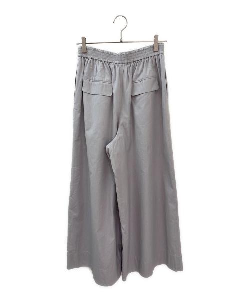 ebure（エブール）ebure (エブール) コットンヘリンボーン ワイドパンツ グレー サイズ:38の古着・服飾アイテム