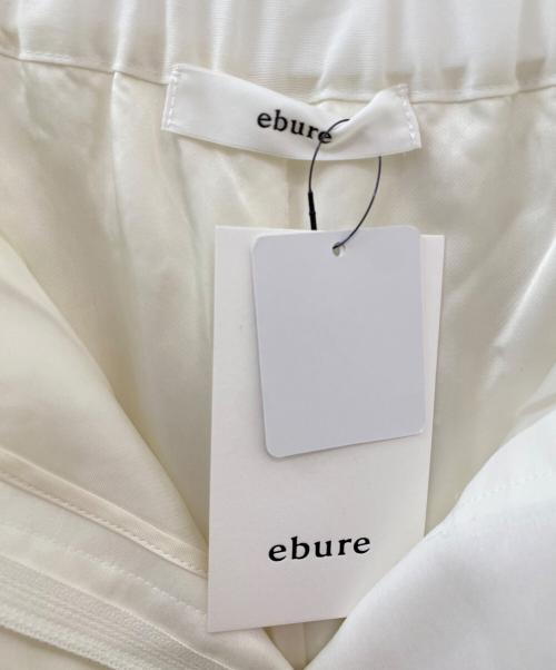 ebure（エブール）ebure (エブール) フラッフィーオーガンジー ワイドパンツ ホワイト サイズ:38の古着・服飾アイテム