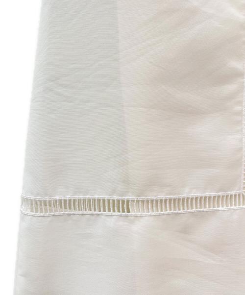 ebure（エブール）ebure (エブール) フラッフィーオーガンジー ワイドパンツ ホワイト サイズ:38の古着・服飾アイテム