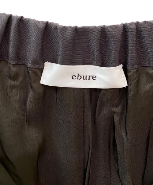 ebure（エブール）ebure (エブール) フラッフィーオーガンジー ワイドパンツ ダークブラウン サイズ:38の古着・服飾アイテム