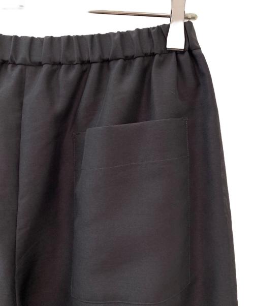 ebure（エブール）ebure (エブール) フラッフィーオーガンジー ワイドパンツ ダークブラウン サイズ:38の古着・服飾アイテム