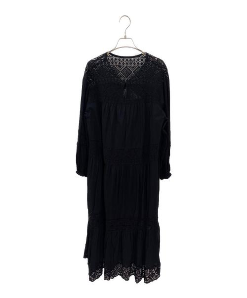 Spick and Span（スピックアンドスパン）Spick and Span (スピックアンドスパン) HYUレースギャザーワンピース ブラック サイズ:Freeの古着・服飾アイテム