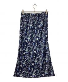 IENA（イエナ）の古着「ボタニカルサテンスカート」｜ネイビー