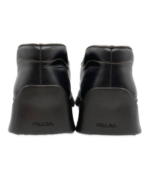 PRADA（プラダ）PRADA (プラダ) スクエアローファー ブラウン サイズ:８の古着・服飾アイテム