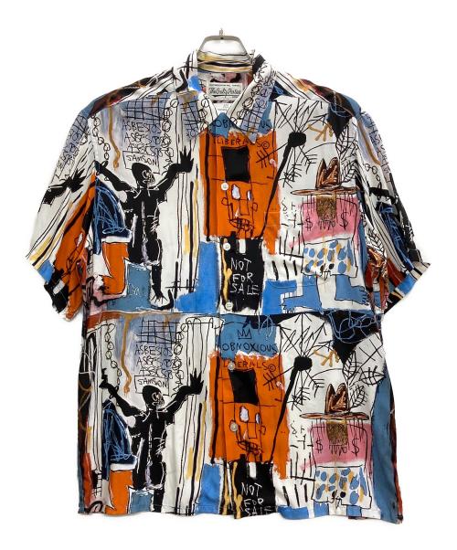 WACKO MARIA（ワコマリア）WACKO MARIA (ワコマリア) JEAN-MICHEL BASQUIAT (ジャン ミシェル バスキア) HAWAIIAN SHIRT S/S ホワイト サイズ:Lの古着・服飾アイテム