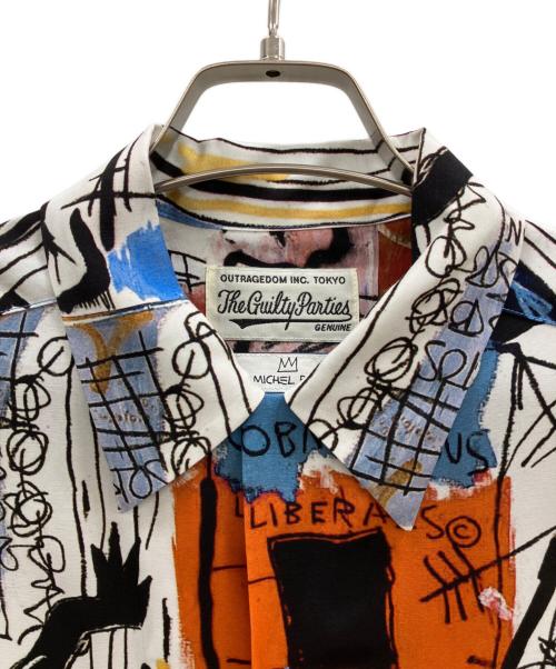 WACKO MARIA（ワコマリア）WACKO MARIA (ワコマリア) JEAN-MICHEL BASQUIAT (ジャン ミシェル バスキア) HAWAIIAN SHIRT S/S ホワイト サイズ:Lの古着・服飾アイテム