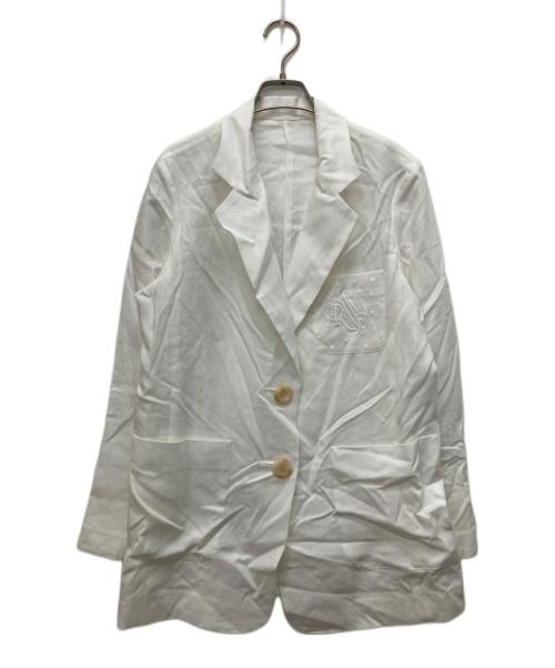 rosy monster（ロージーモンスター）rosy monster (ロージーモンスター) ハンサムリネンジャケット ホワイト サイズ:Freeの古着・服飾アイテム