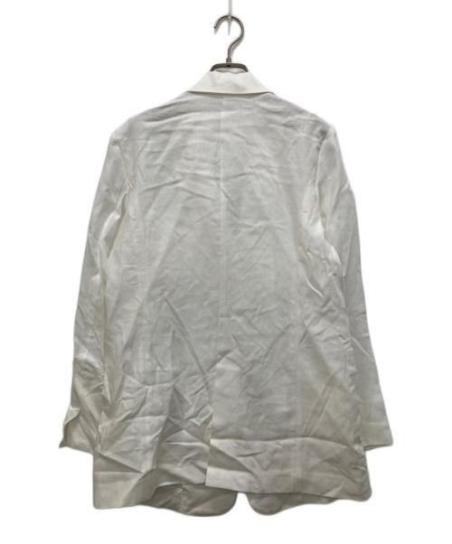 rosy monster（ロージーモンスター）rosy monster (ロージーモンスター) ハンサムリネンジャケット ホワイト サイズ:Freeの古着・服飾アイテム