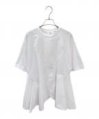 ENFOLDエンフォルド）の古着「PETAL-HEM T-SHIRT」｜ホワイト