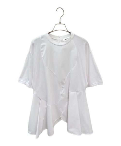 ENFOLD（エンフォルド）ENFOLD (エンフォルド) PETAL-HEM T-SHIRT ホワイト サイズ:38の古着・服飾アイテム