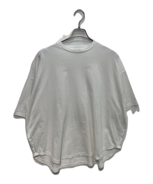 nagonstans（ナゴンスタンス）nagonstans (ナゴンスタンス) curve-hem t-shirt ホワイト サイズ:Mの古着・服飾アイテム
