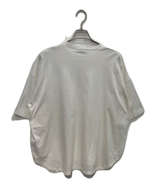 nagonstans（ナゴンスタンス）nagonstans (ナゴンスタンス) curve-hem t-shirt ホワイト サイズ:Mの古着・服飾アイテム