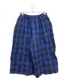 TAO COMME des GARCONS（タオ コムデギャルソン）の古着「縮絨ウールタータンチェックパンツ」｜ブルー