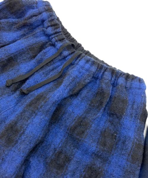 TAO COMME des GARCONS（タオ コムデギャルソン）TAO COMME des GARCONS (タオ コムデギャルソン) 縮絨ウールタータンチェックパンツ ブルー サイズ:Sの古着・服飾アイテム