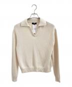 theoryセオリー）の古着「Wave Boucle Boyfriend Polo Shirt」｜アイボリー