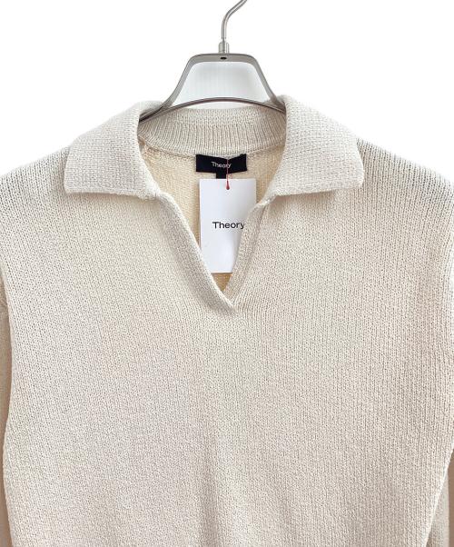theory（セオリー）theory (セオリー) Wave Boucle Boyfriend Polo Shirt アイボリー サイズ:Pの古着・服飾アイテム