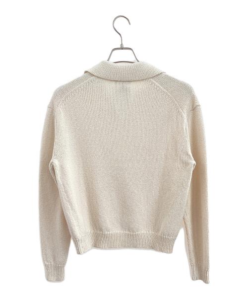 theory（セオリー）theory (セオリー) Wave Boucle Boyfriend Polo Shirt アイボリー サイズ:Pの古着・服飾アイテム