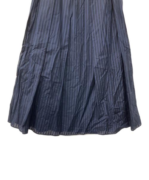 theory（セオリー）theory (セオリー) Linear Cotton Irregular Pleat Skirt ネイビー サイズ:Pの古着・服飾アイテム