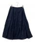 theory（セオリー）の古着「Linear Cotton Irregular Pleat Skirt」｜ネイビー