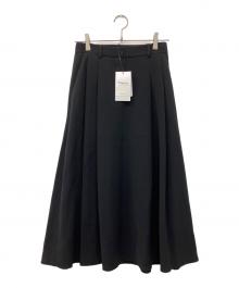 theory（セオリー）の古着「Admiral Crepe Double Pleat Skirt」｜ブラック