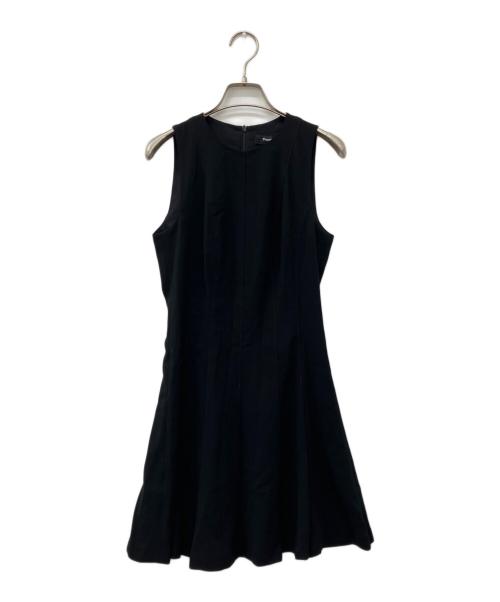theory（セオリー）theory (セオリー) Satin Crepe Zigzag Stitch Dress ブラック 未使用品の古着・服飾アイテム