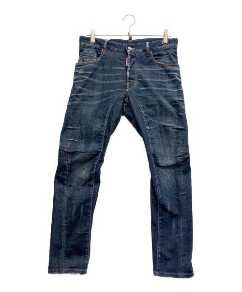 DSQUARED2（ディースクエアード）DSQUARED2 (ディースクエアード) DARK CLEAN WASH TIDY BIKER JEANS インディゴ サイズ:44 未使用品の古着・服飾アイテム