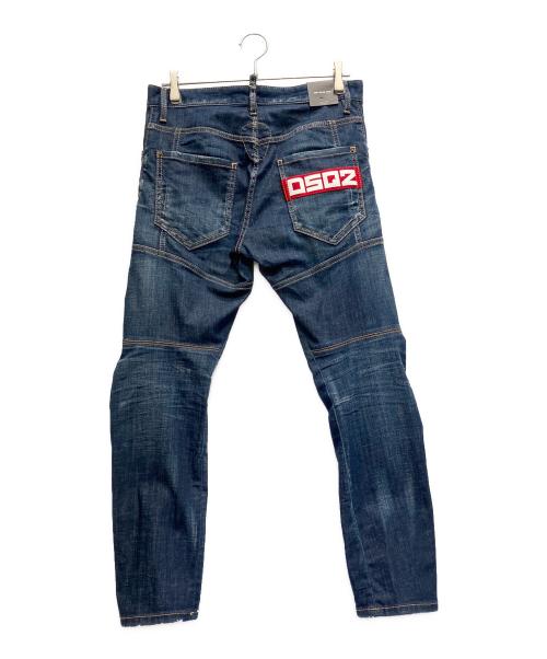 DSQUARED2（ディースクエアード）DSQUARED2 (ディースクエアード) DARK CLEAN WASH TIDY BIKER JEANS インディゴ サイズ:44 未使用品の古着・服飾アイテム