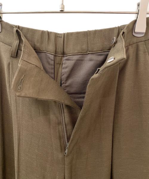 Plage（プラージュ）Plage (プラージュ) washable linen混 ハイウエストパンツ オリーブ サイズ:36の古着・服飾アイテム