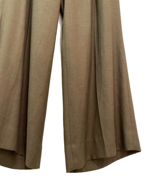 Plage（プラージュ）Plage (プラージュ) washable linen混 ハイウエストパンツ オリーブ サイズ:36の古着・服飾アイテム