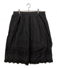 かぐれ（カグレ）の古着「刺繍ギャザースカート」｜ブラック