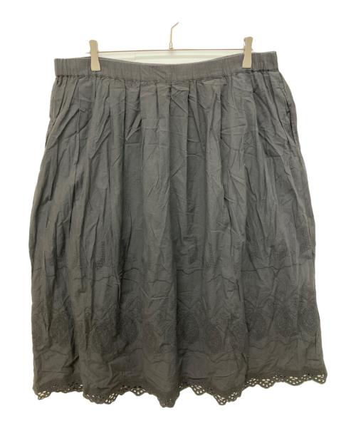 かぐれ（カグレ）かぐれ (カグレ) 刺繍ギャザースカート ブラック サイズ:Freeの古着・服飾アイテム