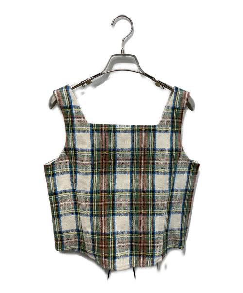 Whim Gazette（ウィムガゼット）Whim Gazette (ウィムガゼット) ビスチェ アイボリー×グリーン サイズ:Freeの古着・服飾アイテム