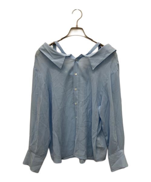 FRAY ID（フレイ アイディー）FRAY ID (フレイ アイディー) 2wayリネンライクシアーシャツ ブルー サイズ:Freeの古着・服飾アイテム