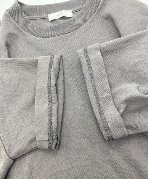 ATON（エイトン）ATON (エイトン) AIR SPINNING OVER SIZE TEE チャコールグレー サイズ:02の古着・服飾アイテム
