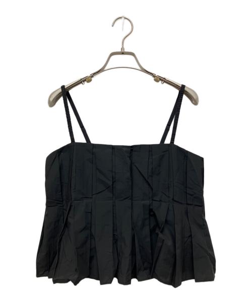 theory（セオリー）theory (セオリー) Soft Lawn Pleated Cami ブラック サイズ:Sの古着・服飾アイテム