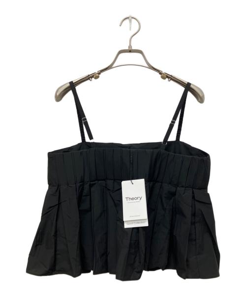 theory（セオリー）theory (セオリー) Soft Lawn Pleated Cami ブラック サイズ:Sの古着・服飾アイテム