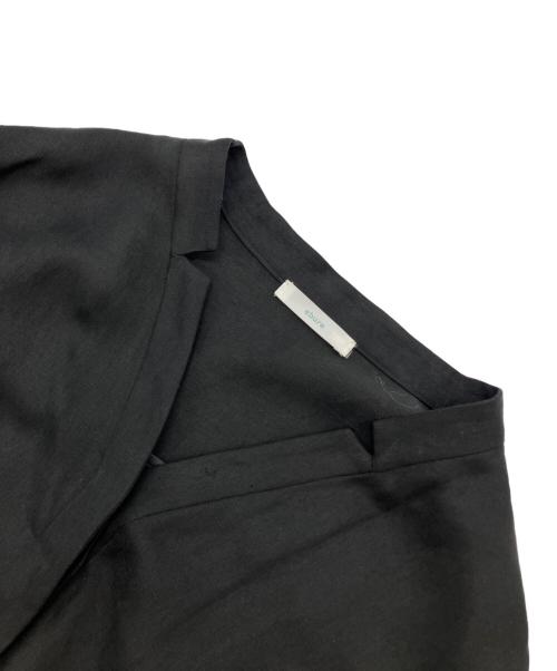 ebure（エブール）EBURE (エブール) リネンサテン ノースリーブワンピース ブラック サイズ:38の古着・服飾アイテム
