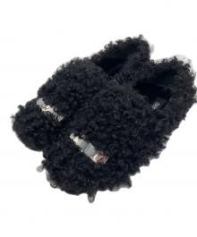 sergio rossi（セルジオロッシ）の古着「テディスリッパ」｜ブラック